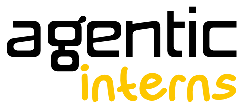 Agentic Interns logo with AI visualization